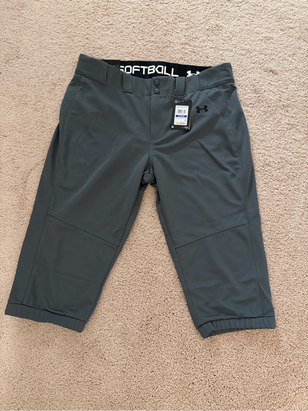 Under Armour Charcoal Gray Softball Pants